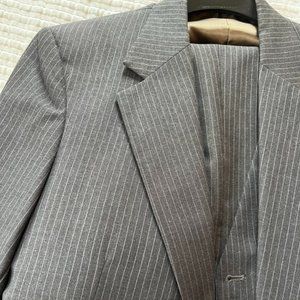 Pinstripe Jacket and Vest - Grey